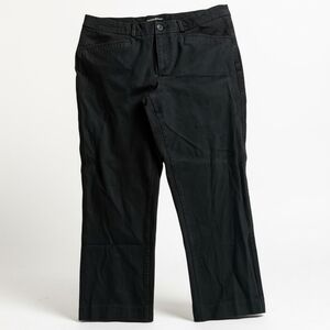 Banana Republic Black Straight Leg Cropped Stretchy Women's Pants Size 10
